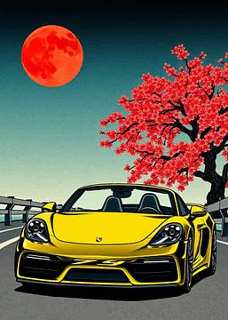 Porsche 718 Boxster Ukiyo-e by MIROKKU