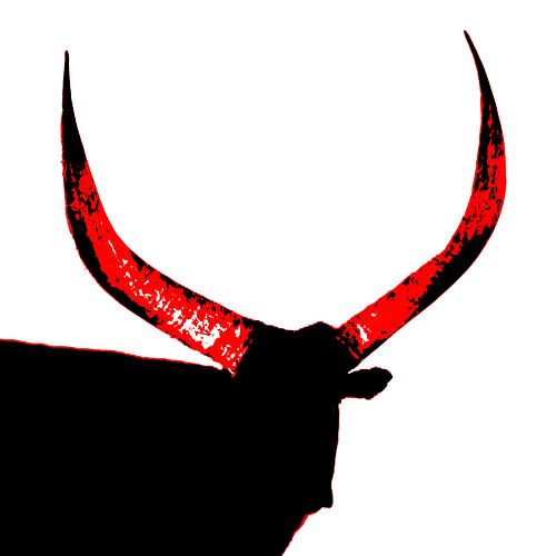 ein Ankole Watusi Rind mixed media