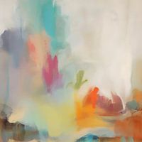 Modern abstract in frisse pastelkleuren