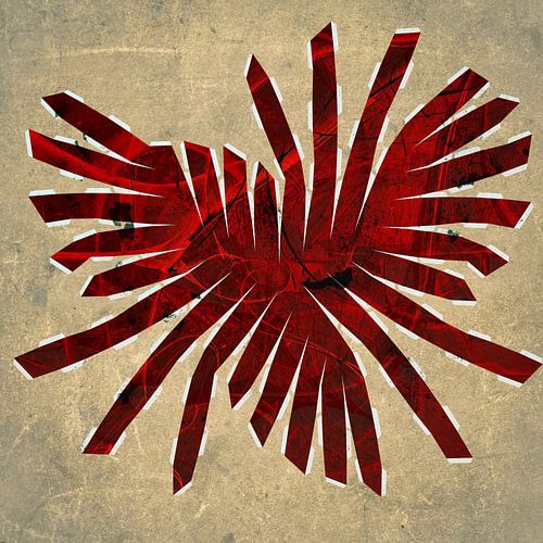 Figuren und Formen - Rot gefächert von Christine Nöhmeier