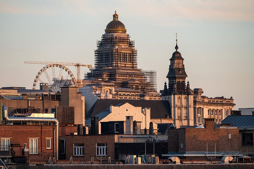 Brussels Old Town, Belgium - High angle view over the historical by Werner Lerooy