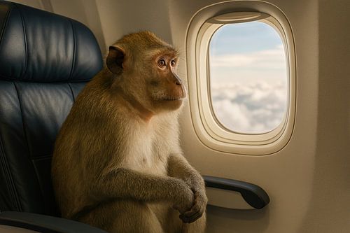 Observer un singe dans un avion