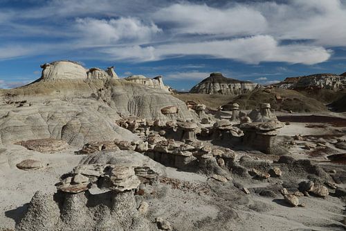 Bisti Badlands in de winter New Mexico, USA