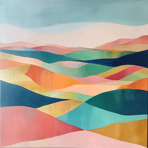 Abstract Vineyard Hills | Serene Hills Whisper