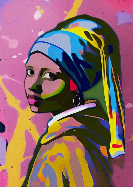 Een Afrikaans meisje met een parel van Karin vanBijlevelt