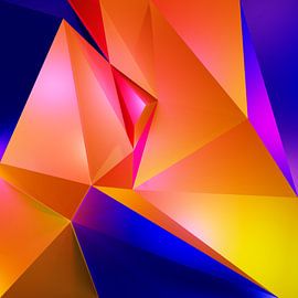 Œuvre d'art abstraite moderne en 3D "Plaisir personnel" - Pat Bloom (2021) sur Pat Bloom - Moderne geometrische abstractie, surrealisme en deconstructivisme kunst