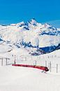 Rhätische Bahn am Berninapass in der Schweiz von Werner Dieterich Miniaturansicht