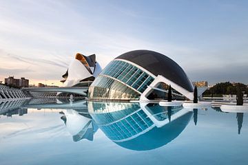 Spiegelungen in der Stadt der Künste und Wissenschaften | Reisefotografie | Valencia | Spanien von Laura Dijkslag