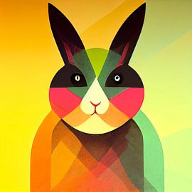 Lapin ensoleillé sur Vlindertuin-Art