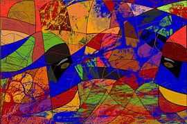 gekleurde geometrische abstracte beelden van EL QOCH