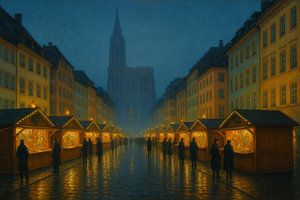 Abendliches Glühen auf dem Straßburger Weihnachtsmarkt