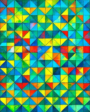 Triadische Pracht: Een Hommage aan Geometrie van Zebra404 - Art Parts