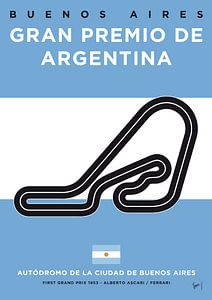 My F1 Buenos Aires Race Track Minimal Poster von Chungkong Art