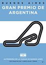My F1 Buenos Aires Race Track Minimal Poster van Chungkong Art thumbnail