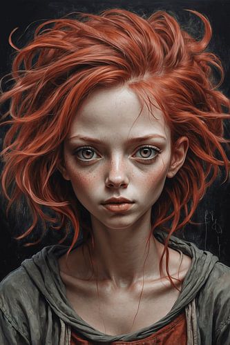 junges Mädchen mit roten Haaren