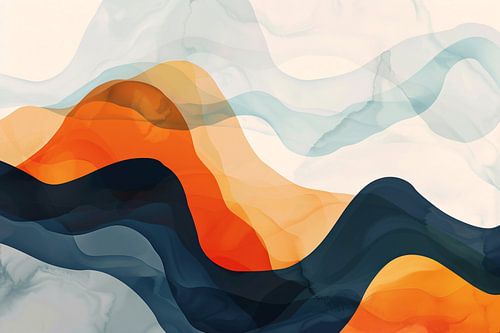 Abstracte golven in beweging en kleur