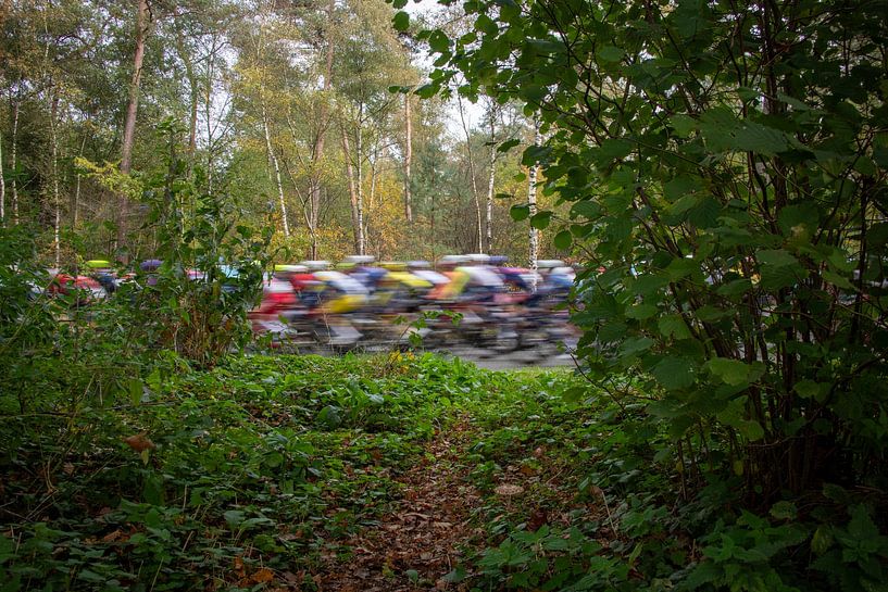 A view through to a cycling race by Pieter JF Smit