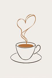 Coffee Line Art by Poster Art Shop