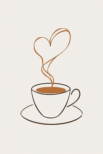 Koffie Lijn Kunst