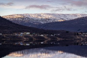 Spiegelung am Nordbotn, Norwegen von Harald Stein