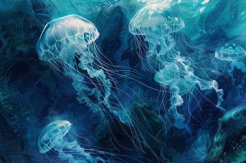 Glowing jellyfish