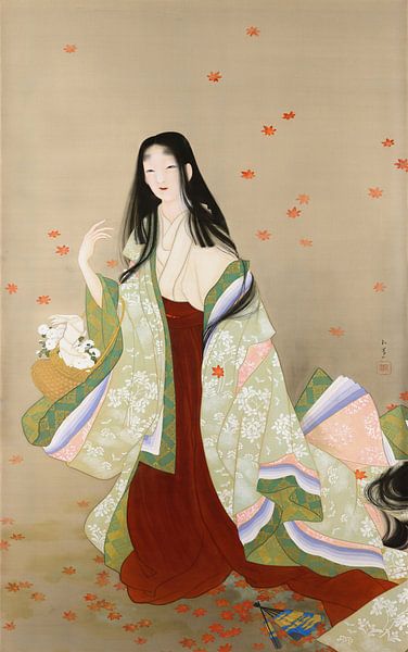 Blumenkorb, Uemura Shōen von Meisterhafte Meister