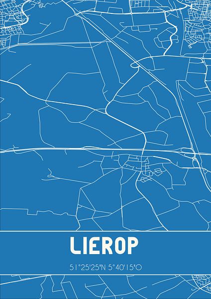 Blueprint | Map | Lierop (North Brabant) by Prints of Place