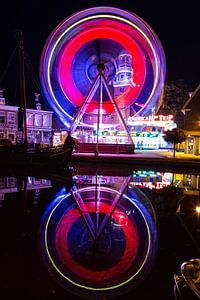 Riesenrad Kermis in Lemmer, Friesland in den Niederlanden