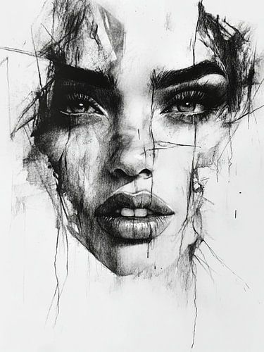 Portrait abstrait moderne