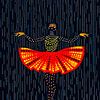 Ballerina danst in de regen - Minimalistische illustratie van A.D. Digital ART