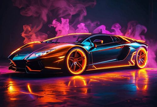 Lamborghini Aventador - Neon Vlam
