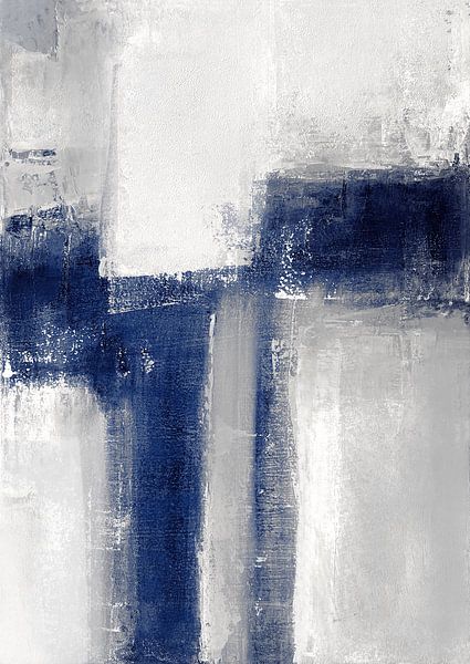 blau grau abstrakt von Ela Szczepaniak