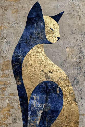 Katze in Gold und Nacht