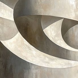 Zilver Curven | Vloeiende Zilveren Vormen van Modern Collection