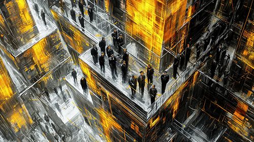 Uitzicht op de stad bij nacht