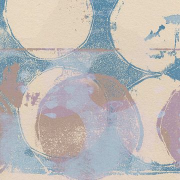 Japandi. Abstracte vormen in pastelkleuren III van Dina Dankers