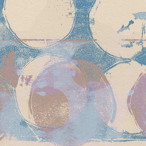 Japandi. Abstracte vormen in pastelkleuren III