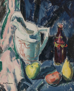 Stilleben mit Dekanter und Obst, Alfred Henry Maurer