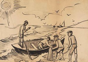 Max Pechstein, Fischer am Meer, 1920