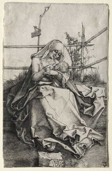 Die Jungfrau Maria mit Kind auf einer Grasbank, Albrecht Dürer von De Canon