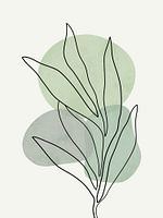 Plant green tones, boho style