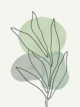 Pflanzliche Grüntöne, Boho-Stil von Studio Miloa