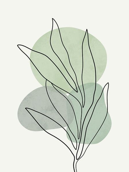 Plant groene tinten, boho stijl van Studio Miloa