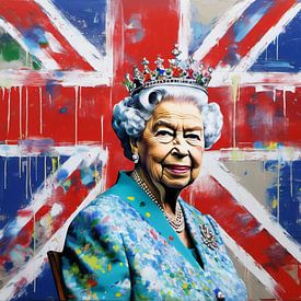 Tribute to Queen Elisabeth the Queen II - British Flag by Felix von Altersheim
