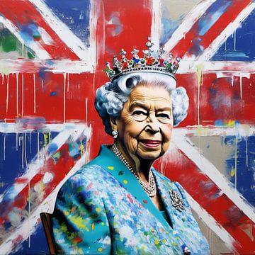 Hommage à la Reine Elisabeth the Queen II - British Flag
