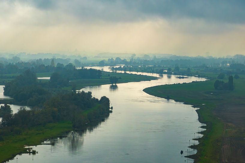 River IJssel winding through the landscape by Sjoerd van der Wal Photography