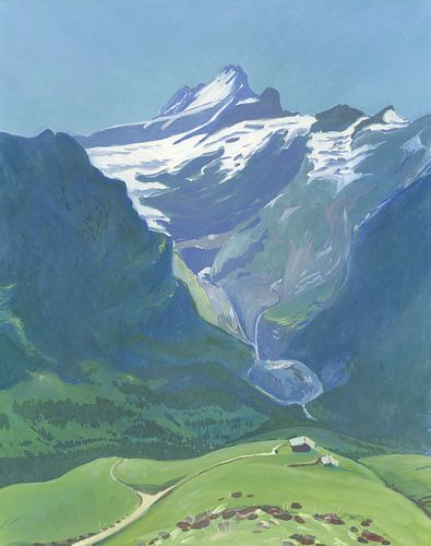 Schreckhorn vanaf Grindelwald First