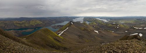 Langisjór ten westen van de Vatnajökull gletsjer