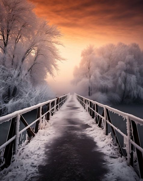 Romantische Brücke von fernlichtsicht