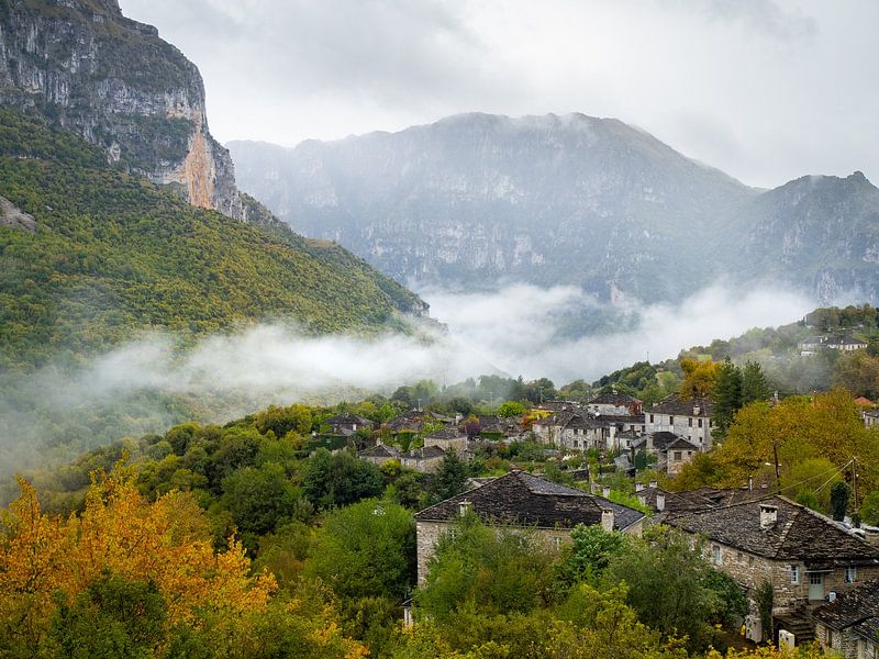 Autumn in Papingo, a village in the mountains of northern Greece by Teun Janssen